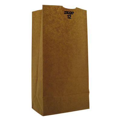 General Grocery Paper Bags  50 lbs Capacity   12  7 w x 4 38 d x 13 75 h  Kraft  500 Bags (BAG GH12)
