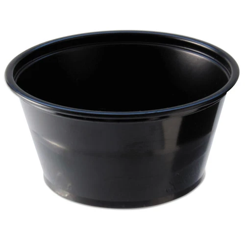Fabri-Kal Portion Cups  2oz  Black  250 Sleeve  10 Sleeves Carton (FAB PC200-B)