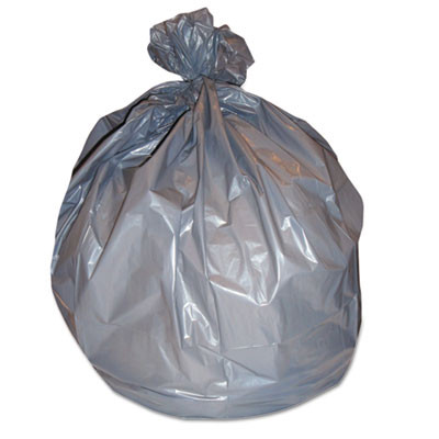 Boardwalk Low-Density Waste Can Liners  60 gal  1 1 mil  38  x 58   Gray  100 Carton (BWK 3858SEH)