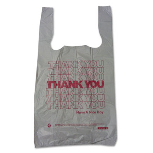 Barnes Paper Company Thank You High-Density Shopping Bags  10  x 19   White  2 000 Carton (BPC 10519THYOU)