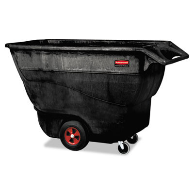 Rubbermaid Commercial Structural Foam Tilt Truck  Rectangular  1 250 lb Capacity  Black (RCP 9T15 BLA)