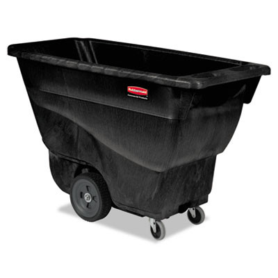 Rubbermaid Commercial Structural Foam Tilt Truck  Rectangular  450 lb Capacity  Black (RCP 9T13 BLA)