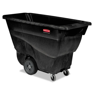 Rubbermaid Commercial Structural Foam Tilt Truck  Rectangular  450 lb Capacity  Black (RCP 9T13 BLA)