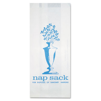 Bagcraft Nap Sack Sanitary Disposal Bags  4  x 9   White  1 000 Carton (BGC 300314)
