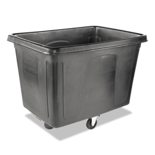 Rubbermaid Commercial Cube Truck  Rectangular  600 lb Capacity  Black (RCP 4619 BLA)