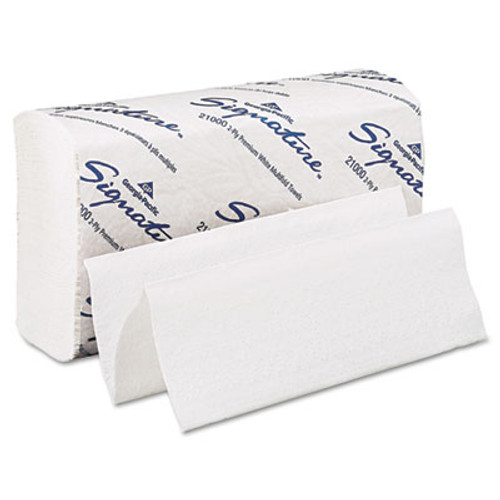 Georgia Pacific Professional Blue Select Multi-Fold 2 Ply Paper Towel  9 1 5 x 9 2 5  White 125 PK  16 PK CT (GPC 210)