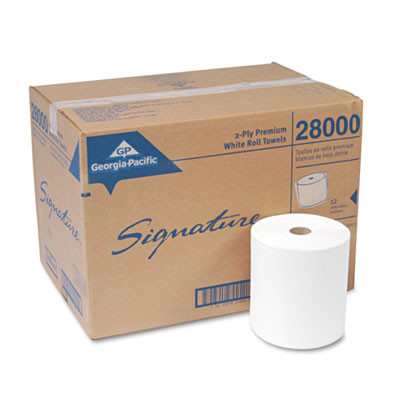 Georgia Pacific Professional Pacific Blue Select Premium Nonperf Paper Towels 7 7 8 x 350ft White 12 Rolls CT (GPC 280)