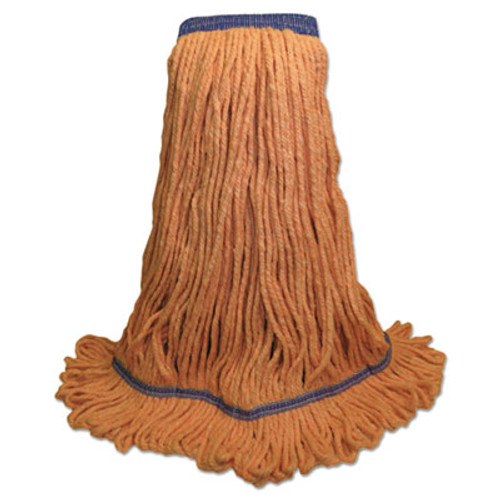 Boardwalk Super Loop Wet Mop Head  Cotton Synthetic Fiber  5  Headband  X-Large Size  Orange  12 Carton (UNS 504OR)