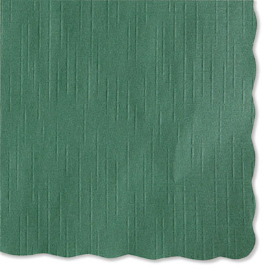 Hoffmaster Solid Color Scalloped Edge Placemats  9 5 x 13 5  Hunter Green  1 000 Carton (HFM 310528)
