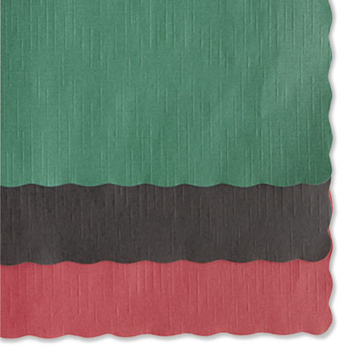 Hoffmaster Solid Color Scalloped Edge Placemats  9 5 x 13 5  Hunter Green  1 000 Carton (HFM 310528)