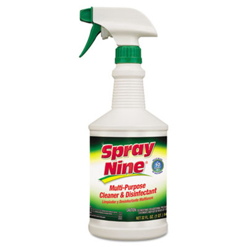 Spray Nine Heavy Duty Cleaner Degreaser Disinfectant  Citrus Scent  32 oz  Trigger Spray Bottle  12 Carton (DYM 26832)