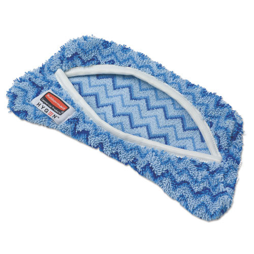 Rubbermaid Commercial HYGEN HYGEN Flexi Frame Damp Mop Covers  Microfiber  Blue  8 x 8 (RCP Q891 BLU)