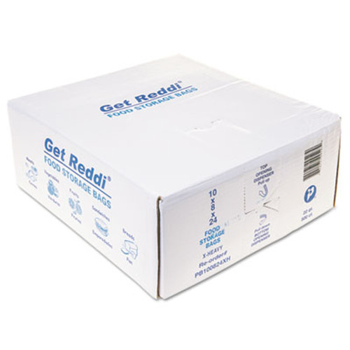 Inteplast Group Food Bags  22 qt  1 2 mil  10  x 24   Clear  500 Carton (IBS PB100824XH)