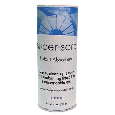 Fresh Products Super-Sorb Liquid Spill Absorbent  Powder  Lemon-Scent  12 oz  Shaker Can  6 Box (FRS 6-14-SS)