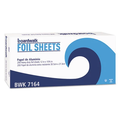 Boardwalk Heavy-Duty Aluminum Foil Pop-Up Sheets  12  x 10 3 4   200 Box  12 Boxes Carton (BWK 7164)