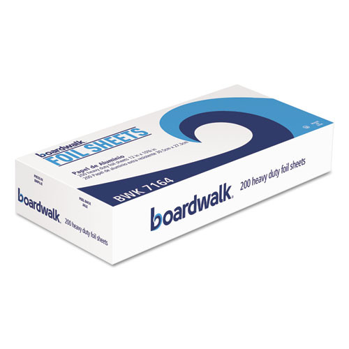 Boardwalk Heavy-Duty Aluminum Foil Pop-Up Sheets  12  x 10 3 4   200 Box  12 Boxes Carton (BWK 7164)