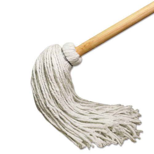 Boardwalk Deck Mop w 51 in  Wooden Handle  12 oz  Rayon Fiber Head  6 Pack (UNS 112R)