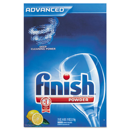 FINISH Automatic Dishwasher Detergent  Lemon Scent  Powder  2 3 qt  Box  6 Boxes Ct (REC 78234)