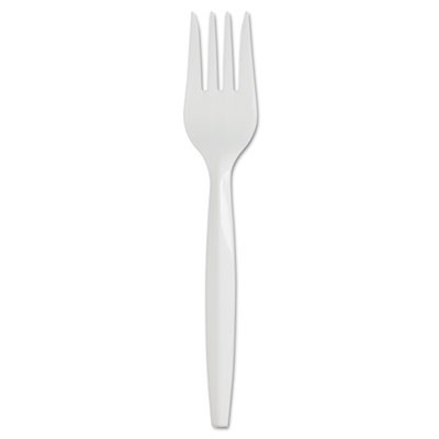 Dixie SmartStock Plastic Cutlery Refill  Fork  5 8   Series-B Mediumweight  White  40 Pack  24 Packs Carton (DIX SSF21P)