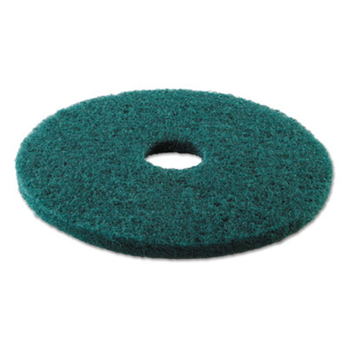 Boardwalk Heavy-Duty Scrubbing Floor Pads  13  Diameter  Green  5 Carton (PAD 4013 GRE)