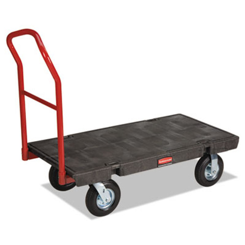 Rubbermaid Commercial Heavy-Duty Platform Truck Cart  1 200 lb Capacity  24 x 48 Platform  Black (RCP 4436-10 BLA)