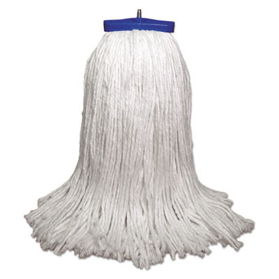 Boardwalk Mop Head  Economical Lie-Flat Head  Rayon Fiber  32-Oz   White  12 Carton (UNS 732R)
