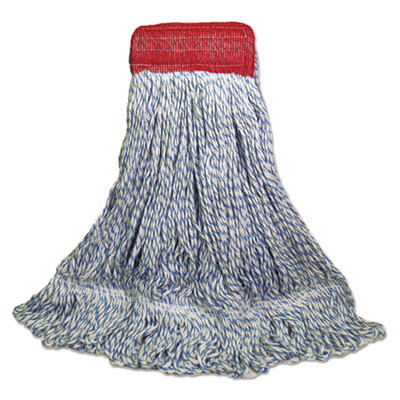 Boardwalk Mop Head  Floor Finish  Wide  Rayon Polyester  Large  White Blue  12 Carton (UNS 553)