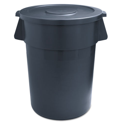 Boardwalk Round Waste Receptacle  LLDPE  32 gal  Gray (UNS 32GLWR GRA)