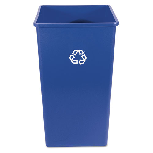 Rubbermaid Commercial Recycling Container  Square  Plastic  50 gal  Blue (RCP 3959-73 BLU)