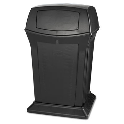 Rubbermaid Commercial Ranger Fire-Safe Container  Square  Structural Foam  45 gal  Black (RCP 9171-88 BLA)