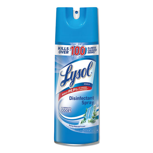 LYSOL Brand Disinfectant Spray  Spring Waterfall  Liquid  12 5 oz  Aerosol Can  12 Carton (REC 02845)