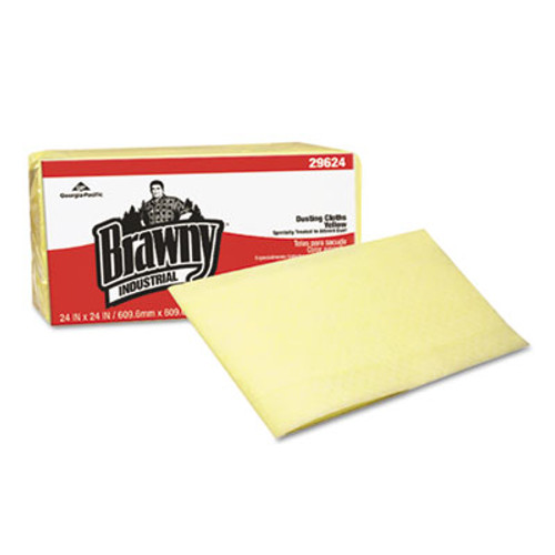 Georgia Pacific Professional Brawny Industrial Dusting Cloths  Quarterfold  24x24  Yellow  50 PK  4 CT (GPC 296-24)