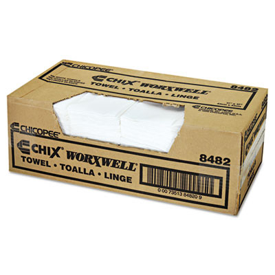 Chicopee Durawipe Shop Towels  17 x 17  Z Fold  White  100 Carton (CHI 8482)