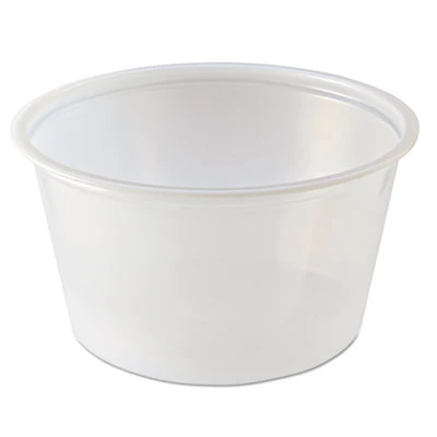 Fabri-Kal Portion Cups  4oz  Clear  125 Sleeve  20 Sleeves Carton (FAB PC400)