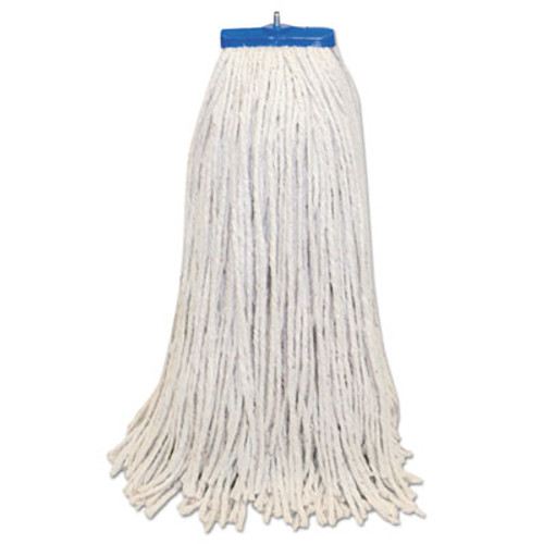 Boardwalk Mop Head  Lie-Flat Head  Cotton Fiber  24oz   White  12 Carton (BWK CM22024)
