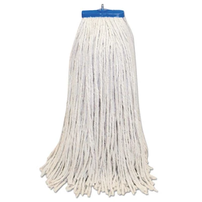 Boardwalk Mop Head  Lie-Flat Head  Cotton Fiber  24oz   White  12 Carton (BWK CM22024)