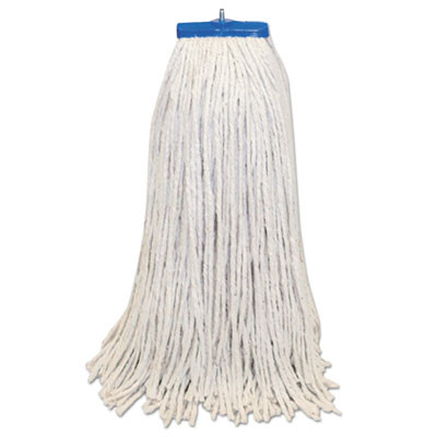 Boardwalk Mop Head  Lie-Flat Head  Cotton Fiber  24oz   White  12 Carton (BWK CM22024)