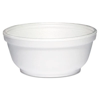 Dart Foam Bowls  8 Ounces  White  Round  50 Pack (DCC 8B20)