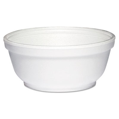 Dart Foam Bowls  8 Ounces  White  Round  50 Pack (DCC 8B20)