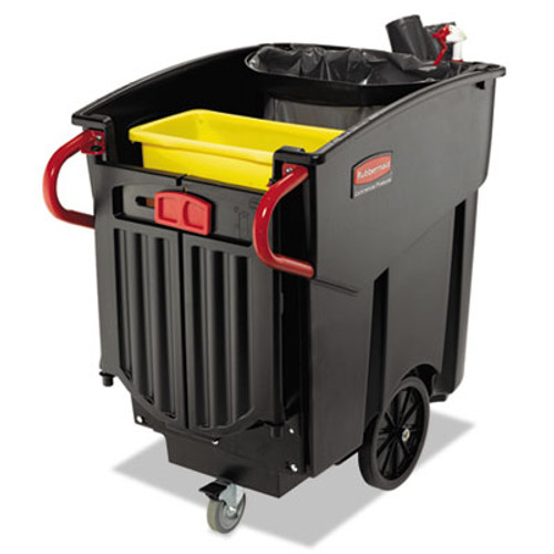 Rubbermaid Commercial Mega Brute Mobile Container  Rectangular  Plastic  120 gal  Black (RCP 9W73 BLA)