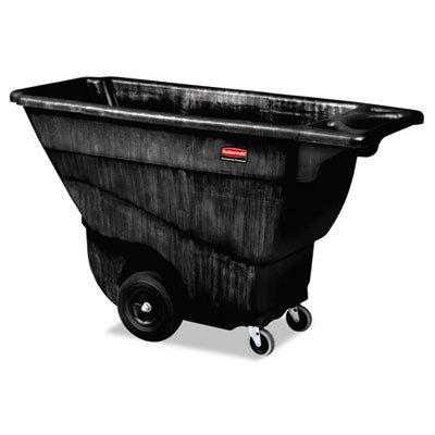 Rubbermaid Commercial Structural Foam Tilt Truck  Rectangular  850 lb Capacity  Black (RCP 9T14 BLA)