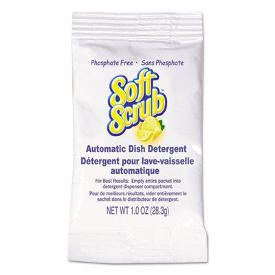Soft Scrub Automatic Dish Detergent  Lemon Scent  Powder  1 oz  Packet  200 Carton (DIA 10006)