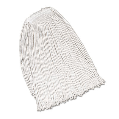 Rubbermaid Commercial Economy Cotton Mop Heads  Cut-End  Ctn  WH  32 oz  1-in  White Headband  12 CT (RCP V119)