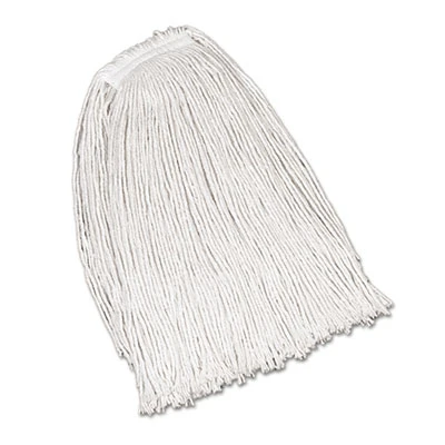 Rubbermaid Commercial Economy Cotton Mop Heads  Cut-End  Ctn  WH  32 oz  1-in  White Headband  12 CT (RCP V119)