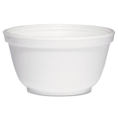 Dart Foam Bowls  10 Ounces  White  Round (DCC 10B20)