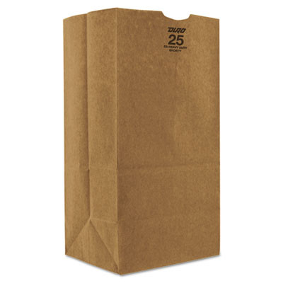 General Grocery Paper Bags  57 lbs Capacity   25  8 25 w x 6 13 d x 15 88 h  Kraft  500 Bags (BAG GX2560S)