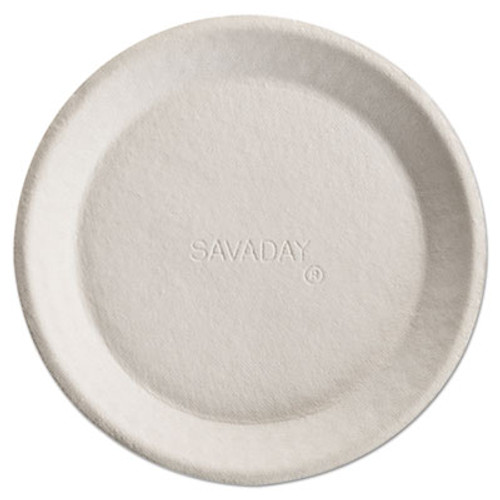 Chinet Savaday Molded Fiber Plates  10   Cream  Round  500 Carton (HUH ACORN)