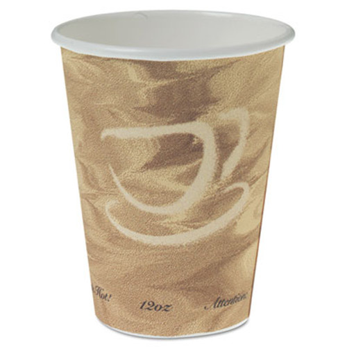 Dart Mistique Polycoated Hot Paper Cup  12 oz   Printed  Brown  50 Bag (SCC 412MSN)