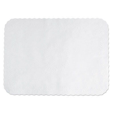 Hoffmaster Anniversary Embossed Scalloped Edge Tray Mat  14 x 19  White  1 000 Carton (HFM TC8704472)