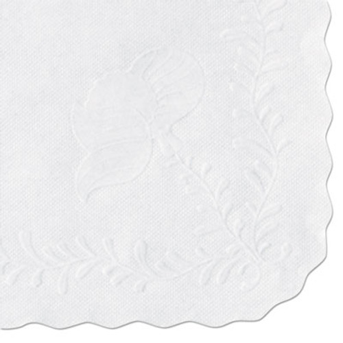 Hoffmaster Anniversary Embossed Scalloped Edge Tray Mat  14 x 19  White  1 000 Carton (HFM TC8704472)